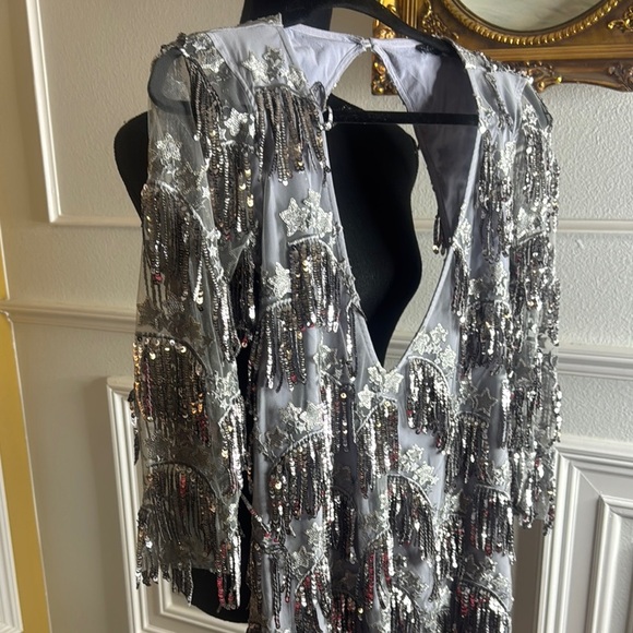 FOR LOVE & LEMONS
ETOILE SEQUIN FRINGE DRESS - Picture 5 of 17